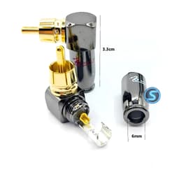 (1 Cặp) Jack ( rắc ) AV - Hoa Sen - RCA  Cong Goldsnake 2