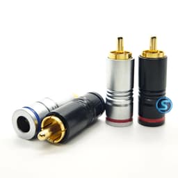 ( 1 Cặp ) Jack rắc AV, Hoa sen, RCA xám, đen 1