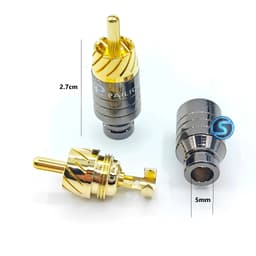 (1 Cặp) Jack AV, Hoa Sen, RCA Palic nhỏ, chân đồng. Hàng Đẹp loại 1 2