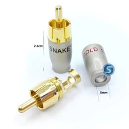 ( 1 Cặp ) Jack rắc Hoa sen, AV, RCA Gold snake nhỏ, sử dụng dây  cỡ 5mm 2