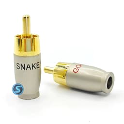 ( 1 Cặp ) Jack rắc Hoa sen, AV, RCA Gold snake nhỏ, sử dụng dây  cỡ 5mm 3