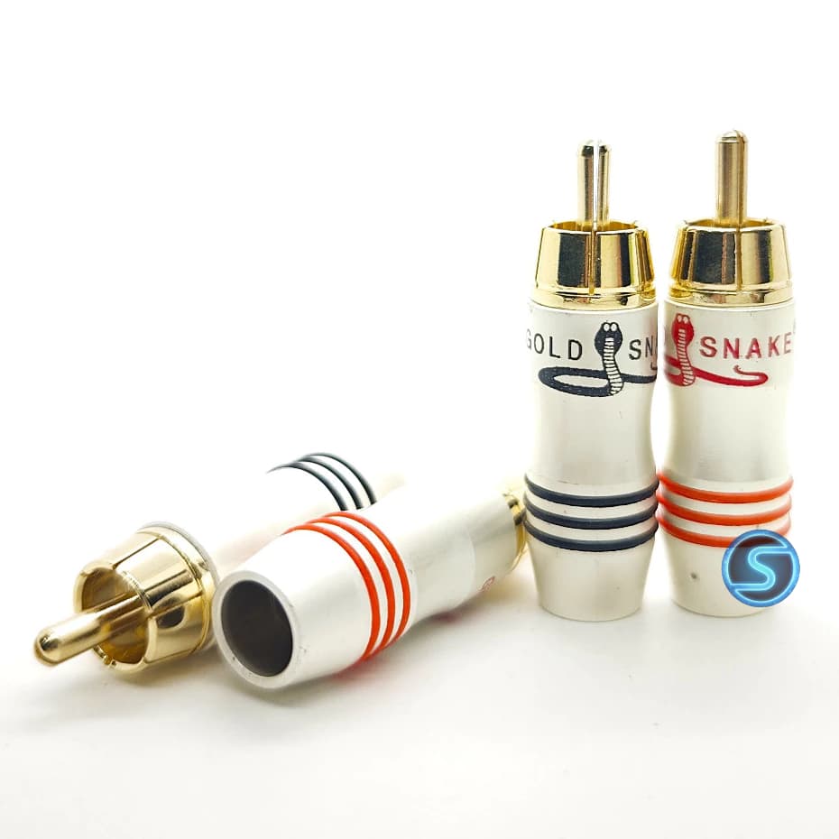 (1 Cặp) Jack AV - Hoa Sen - RCA hàn dây , hàng đẹp GOLDSnake.