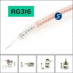 Dây cáp tín hiệu RG316, jack BNC RG316. 1