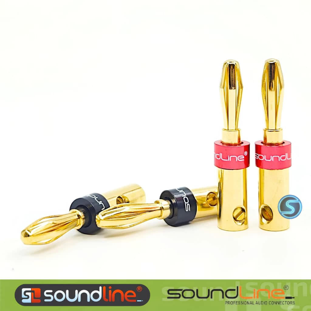 ( 02 Cái ) Jack Bắp chuối đỏ đen, hãng SOUNDLINE.