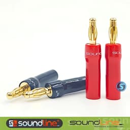 ( 02 Cái ) Jack Bắp chuối đỏ đen, thân bọc cao su, hãng SOUNDLINE. 1
