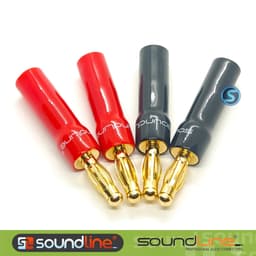 ( 02 Cái ) Jack Bắp chuối đỏ đen, thân bọc cao su, hãng SOUNDLINE. 2