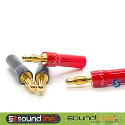 ( 02 Cái ) Jack Bắp chuối đỏ đen, thân bọc cao su, hãng SOUNDLINE. 3