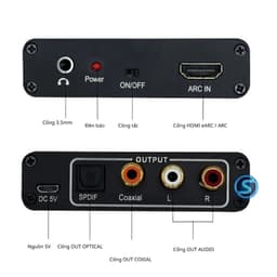 Bộ chuyển đổi âm thanh cổng HDMI ARC ra Quang /AV tặng kèm dây hdmi 3