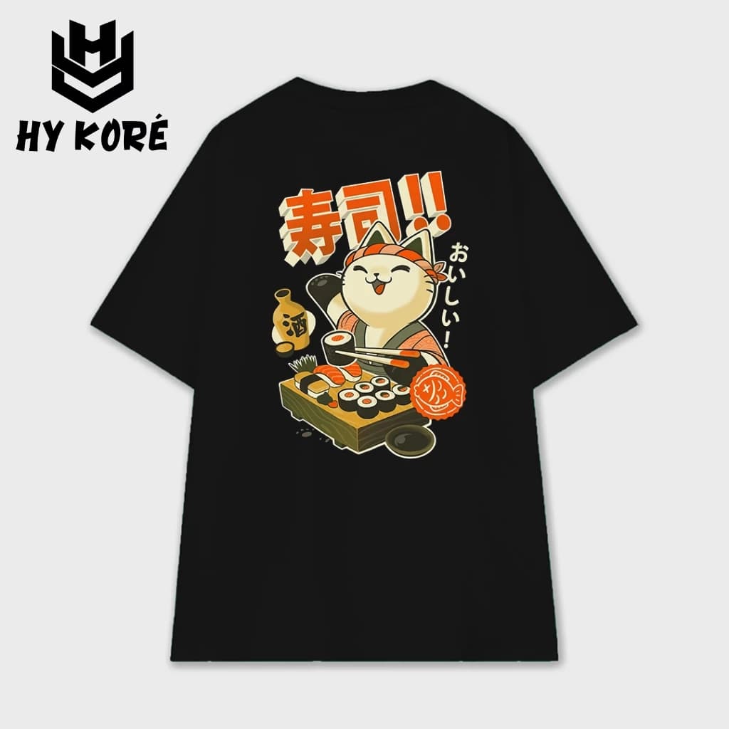Áo Thun Nam Nữ Form Rộng Localbrand HY KORÉ Mèo Susi 3226 Oversize Unisex Vải Cotton Thấm Hút Mồ Hôi