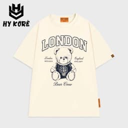 Áo Thun Nam Nữ Form Rộng Localbrand HY KORÉ Bear London 3250 Oversize Unisex Vải Cotton Thấm Hút Mồ Hôi 1