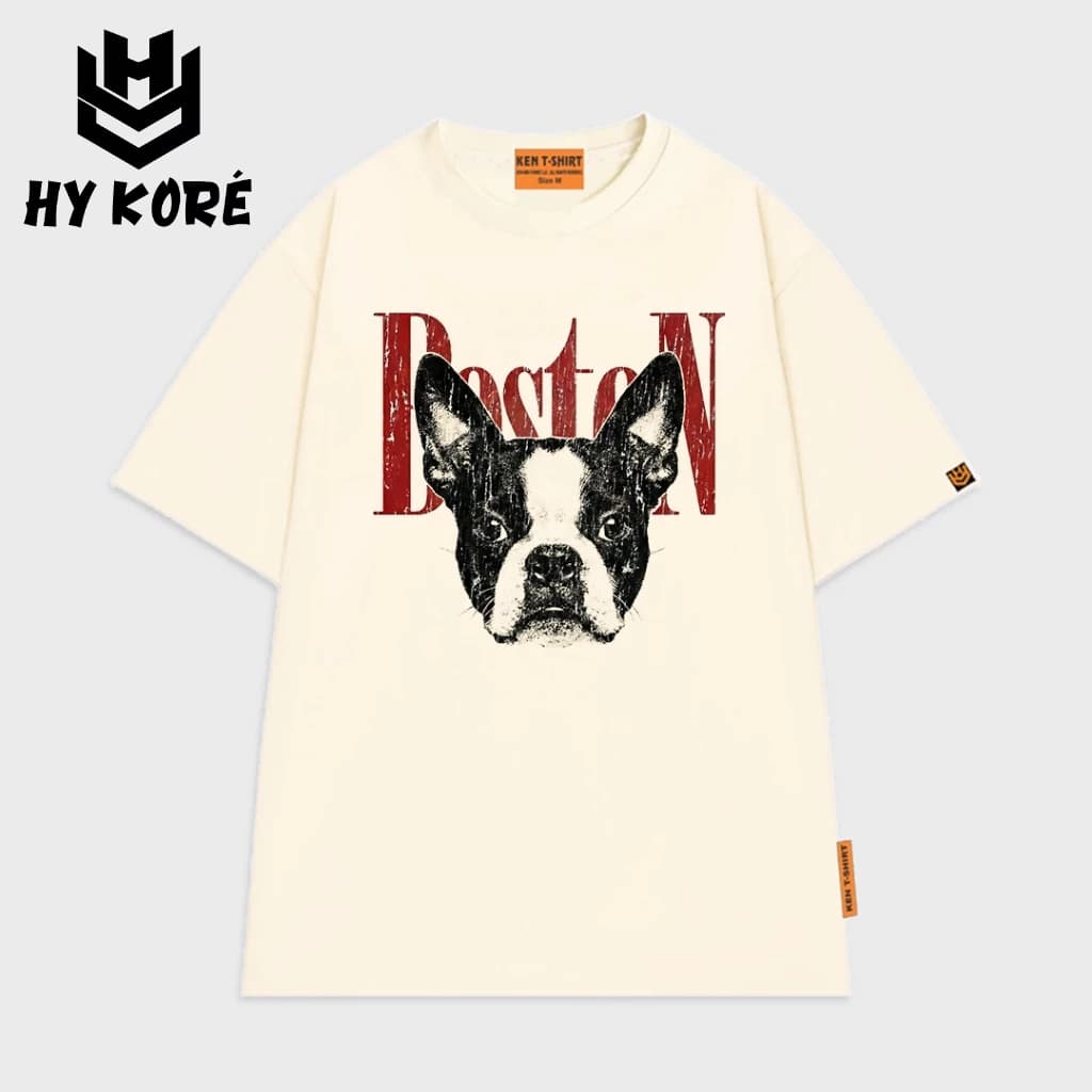 Áo Thun Nam Nữ Form Rộng Localbrand HY KORÉ Boston 3243 Oversize Unisex Vải Cotton Thấm Hút Mồ Hôi