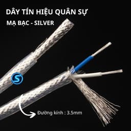 Dây tín hiệu Mạ Bạc Quân Sự Âm Thanh, Đường kính 3.5mm. 1