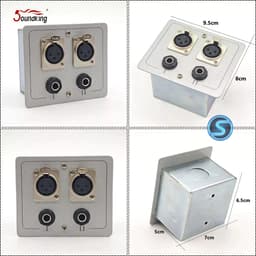 Hộp âm sàn Canon, hộp âm canon, 6ly, gắn socket âm thanh hãng SOUNDKING. 2