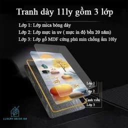 [ Tranh Để Bàn ] Nhất Mã Truy Phong - Đường Kính D20cm - Tặng Kèm Đế  - Chất Liệu Tráng Gương 5