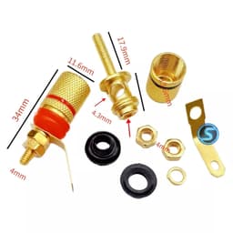 ( 1 Cặp ) Jack đấu loa, cọc loa, mạ vàng. 3