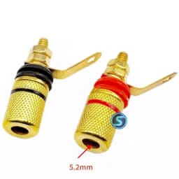 ( 1 Cặp ) Jack đấu loa, cọc loa, mạ vàng. 4