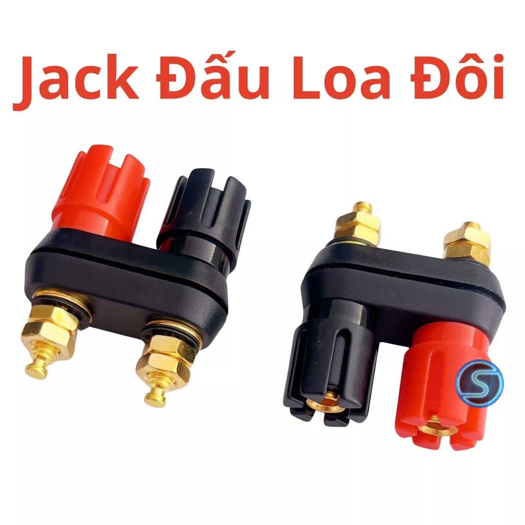 ( 1 Cặp ) Cọc đấu dây loa, jack đấu dây loa đôi