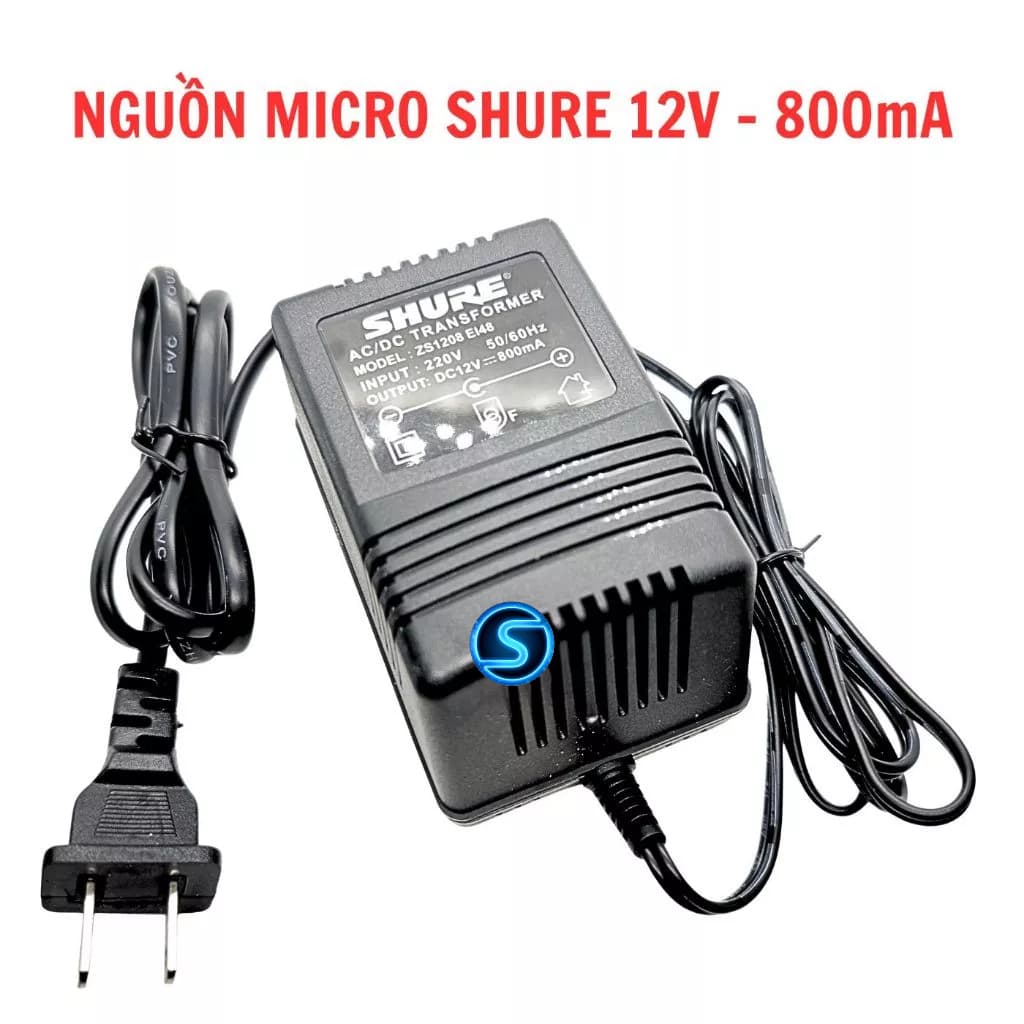 Nguồn micro 12V-800mA Shure
