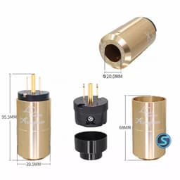 (Bộ 2 cái )Jack Nguồn Âm Thanh Accuphase, Cao Cấp. Hàng Đẹp. 3