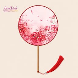 Quạt Tròn Cổ Trang Nhiều Hoạ Tiết - Quạt Cầm Tay Chụp Ảnh Áo Dài Hán Phục Việt Phục Cao Cấp 4