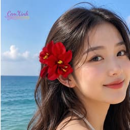 Kẹp Tóc Hoa Đi Biển Hoa Cài Tóc Nữ Phong Cách Hawaii Chụp Ảnh Du Lịch Phụ Kiện Tóc Xinh 3