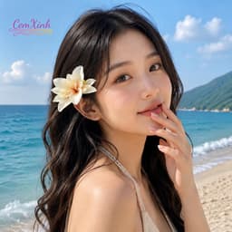 Kẹp Tóc Hoa Đi Biển Hoa Cài Tóc Nữ Phong Cách Hawaii Chụp Ảnh Du Lịch Phụ Kiện Tóc Xinh 4