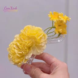 Kẹp tóc hoa vàng, phụ kiện tóc tiểu thư, phong cách trung hoa 4