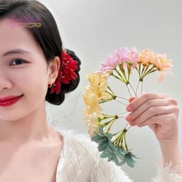 Trâm Cài Tóc Hoa Ly Đa Sắc Phối Tông Pastel Dịu Dàng - Phụ Kiện Tóc Nữ Cao Cấp, Handmade 1