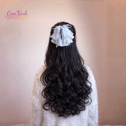 [Hoả tốc] Kẹp nơ phong cách hàn quốc 2 màu xanh hồng ngọt ngào tiểu thư 5