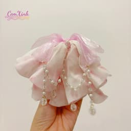 [Hoả tốc] Kẹp nơ phong cách hàn quốc 2 màu xanh hồng ngọt ngào tiểu thư 7