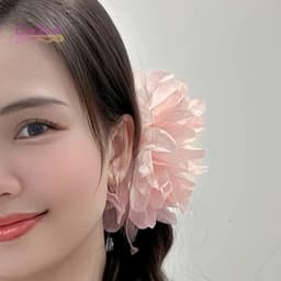Kẹp Tóc Hoa Lụa Vintage Nữ Bản To – Phong Cách Cổ Điển, Phụ Kiện Tóc Chụp Ảnh, Đi Tiệc, Du Lịch 2