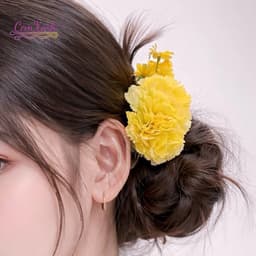 Kẹp tóc hoa vàng, phụ kiện tóc tiểu thư, phong cách trung hoa 1