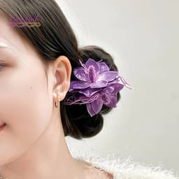 [HOT TREND] Kẹp Tóc Hoa Nhài Tím Mộng Mơ– Phụ Kiện Tóc Nữ Điệu Đà Style Trung Hoa/Hàn Quốc 2