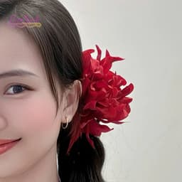 Kẹp Tóc Hoa Lụa Vintage Nữ Bản To – Phong Cách Cổ Điển, Phụ Kiện Tóc Chụp Ảnh, Đi Tiệc, Du Lịch 4