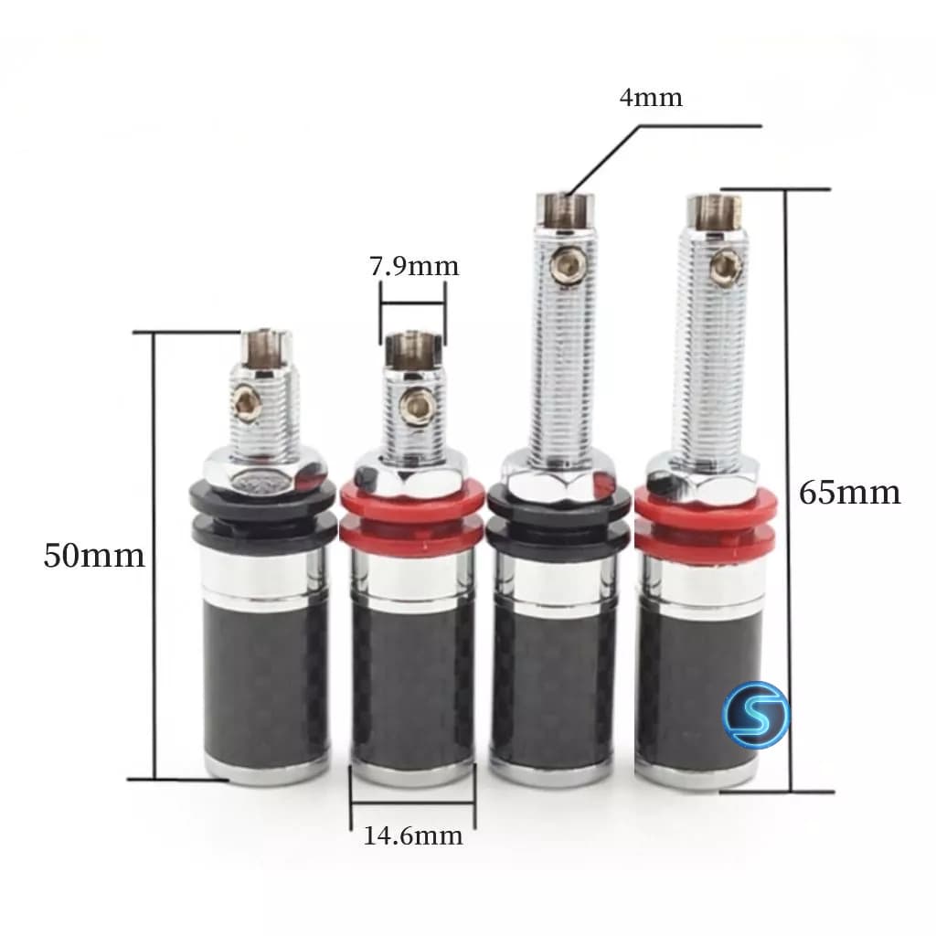 ( 1 Cặp ) Cọc loa, cầu loa LITON mạ Rodium Đồng