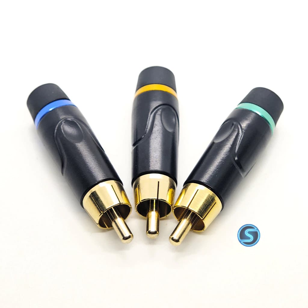 (1 Cặp) Jack AV, Hoa Sen, RCA , chân đồng.3 Màu