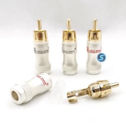 (1 Cặp) Jack AV - Hoa Sen - RCA hàn dây hãng GOLD Snake, hàng đẹp 2
