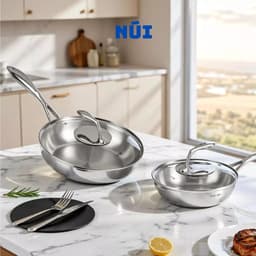 Chảo Sâu Lòng Nắp Táo OYATTON 3 Lớp Inox 18/10 Cao Cấp Size 20,24,26m - Chảo Chiên Xào Phù Hợp mọi loại bếp 1