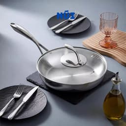 Chảo Sâu Lòng Nắp Táo OYATTON 3 Lớp Inox 18/10 Cao Cấp Size 20,24,26m - Chảo Chiên Xào Phù Hợp mọi loại bếp 3