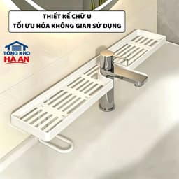 Giá Đựng Đồ Bồn Rửa Mặt, Kệ Nhựa Đựng Đồ Đa Năng Phòng Tắm Rãnh Chữ U Thoát Nước Tiện Lợi P048 TONGKHO HA AN 2