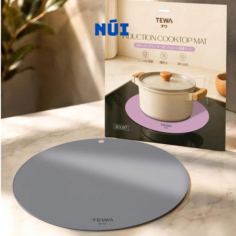 Tấm Lót Bếp Từ Silicone TEWA 80087 Chịu Nhiệt 270°C Bảo Vệ Mặt Kính Bếp Từ Size 24.5cm