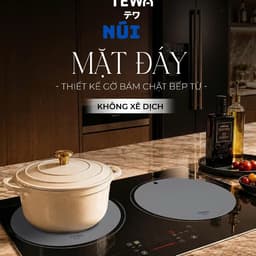 Tấm Lót Bếp Từ Silicone TEWA 80087 Chịu Nhiệt 270°C Bảo Vệ Mặt Kính Bếp Từ Size 24.5cm 2