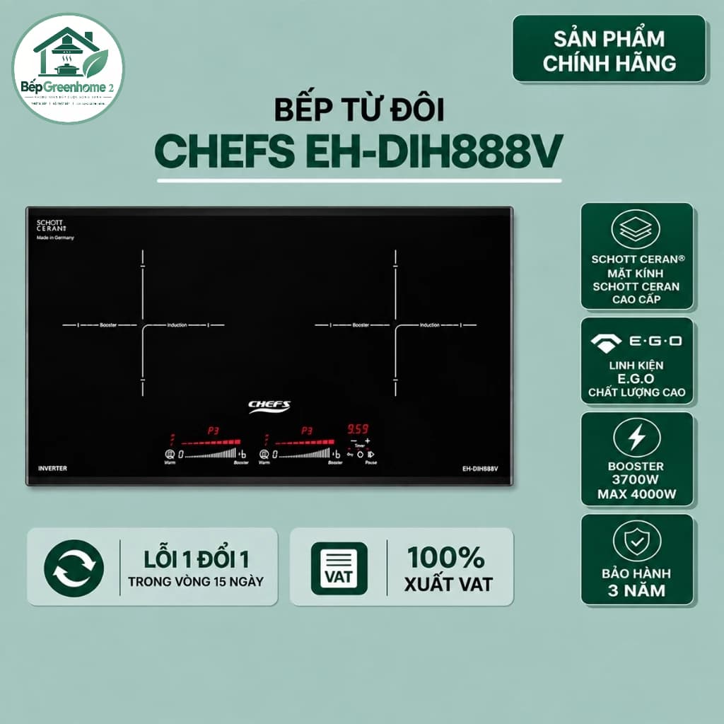 Bếp từ Chefs EH-DIH888V | Nhập khẩu nguyên chiếc Đức | Hàng chính hãng