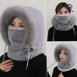 Mũ Len Nam Nữ Kèm Khăn Quàng Cổ Và Khẩu Trang Lót Nỉ Thời Trang Giữ Ấm Chống Lạnh 🍀🍀🍀 QM-STORE 6