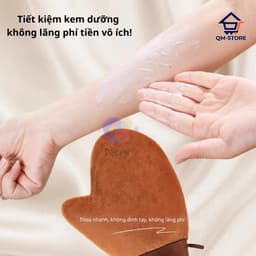 Găng tay thoa kem body chống dính, găng tay bôi lotion chống dính dưỡng da massage body 2 lớp (hoong)QM-STORE 2