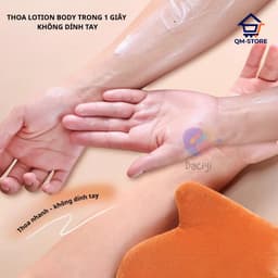 Găng tay thoa kem body chống dính, găng tay bôi lotion chống dính dưỡng da massage body 2 lớp (hoong)QM-STORE 3