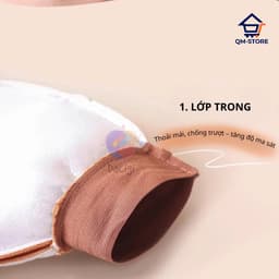 Găng tay thoa kem body chống dính, găng tay bôi lotion chống dính dưỡng da massage body 2 lớp (hoong)QM-STORE 5