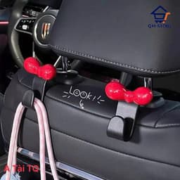 Sét Móc Treo Đồ Sau Ghế Ô Tô Hình Nơ Dễ Thương Nhựa ABS Chịu Lực Treo Túi Xách Đồ Dùng Xe Hơi tài. QM-STORE 6