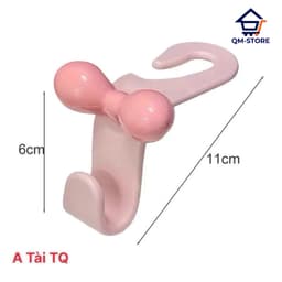 Sét Móc Treo Đồ Sau Ghế Ô Tô Hình Nơ Dễ Thương Nhựa ABS Chịu Lực Treo Túi Xách Đồ Dùng Xe Hơi tài. QM-STORE 2