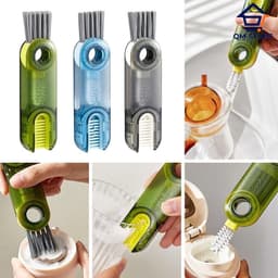 Cọ vệ sinh đa năng, dụng cụ vệ sinh cốc, bình sữa, bình nước xoay 360, 3 đầu chức năng QM-STORE 2